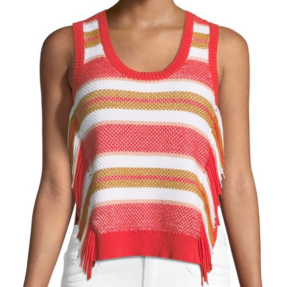 NWT: DEREK LAM 10 Crosby | Knitted Fringed Top - Picture 2 of 8